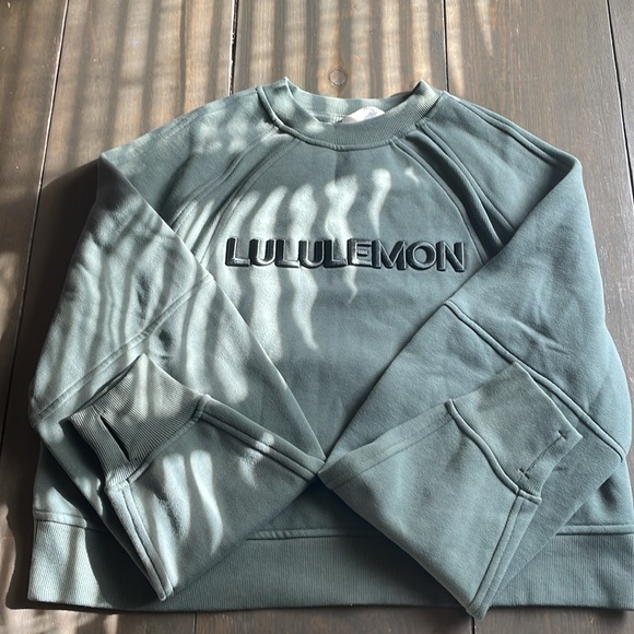 Scuba Oversized Pullover Wordmark - Grey Eucalyptus - Picture 2 of 6